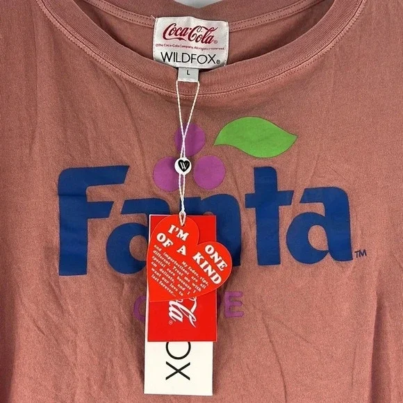 Wildfox | Coca-Cola Fanta Grape Alhambra Cropped Tee Graphic Size Large NWT - Picture 7 of 12